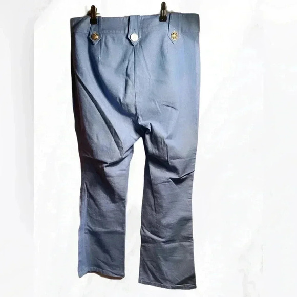Derek Lam 10  Crosby baby blue stylish Robertson Sailor Crop a Trousers pant 12 - Picture 3 of 6